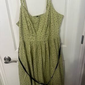 Torrid retro chic Green strawberry and floral Dress